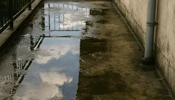 ベランダの水たまり